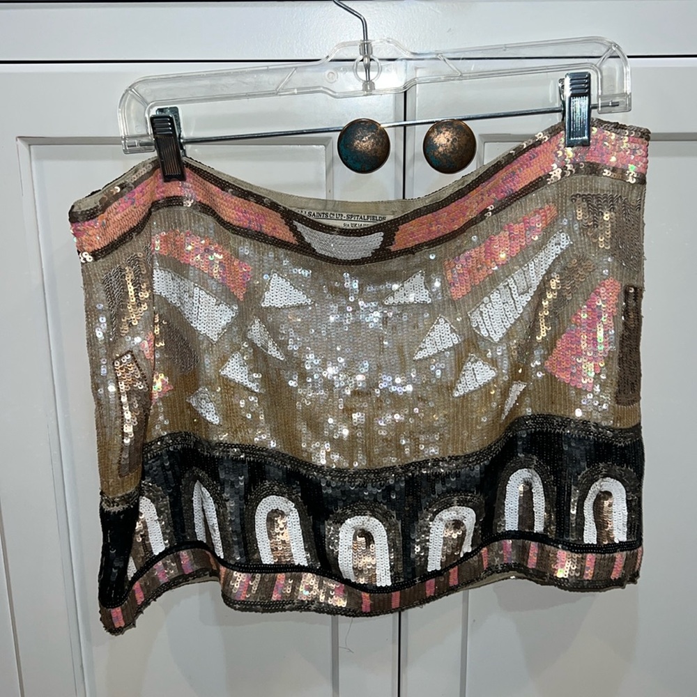 Allsaints Siri mini skirt
Sequins embellished size 10 new no tags festival Y2K